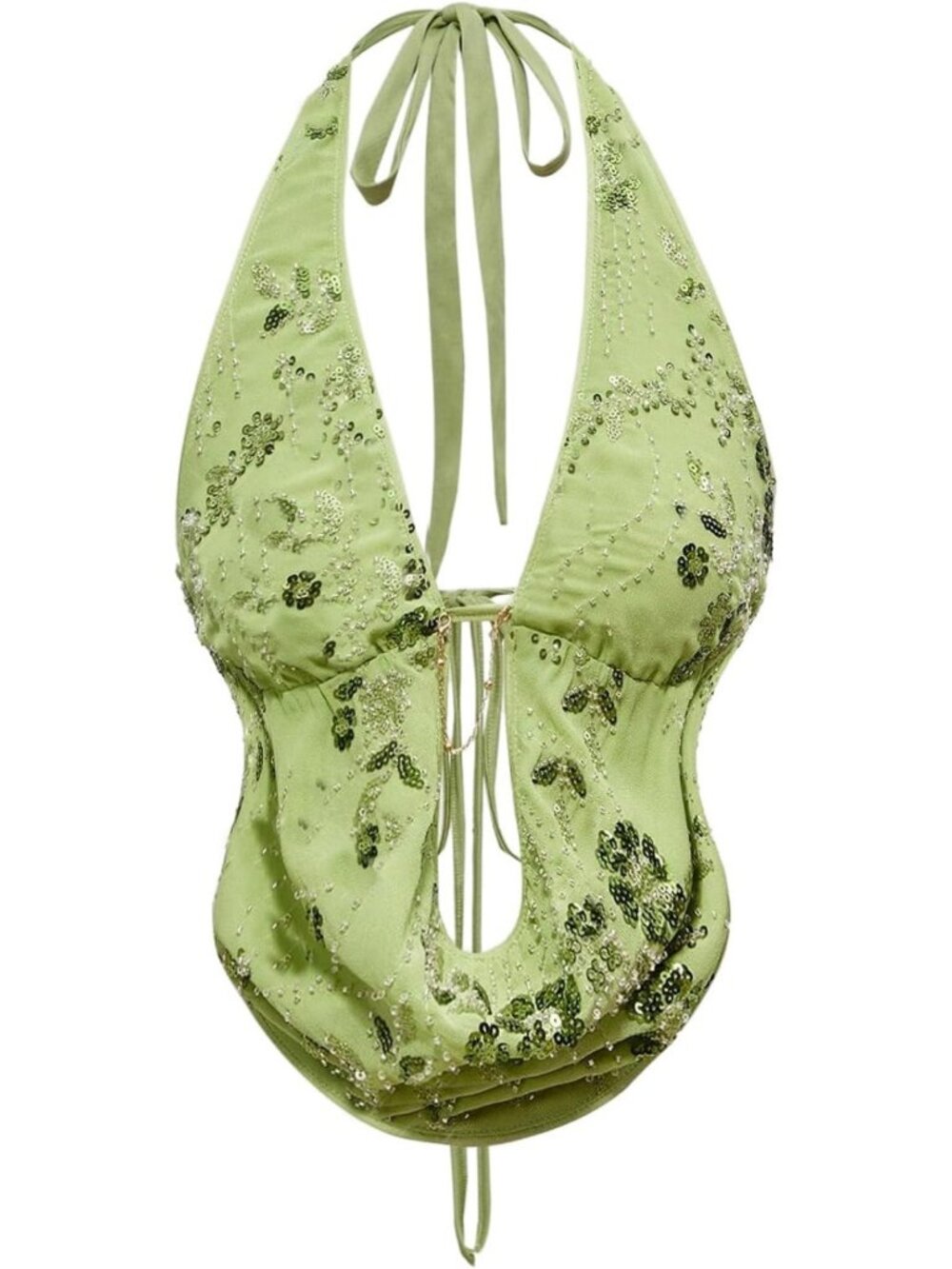 Y2K Sequin Cheetah Print Halter Top for Going Out, Trendy Party Outfit